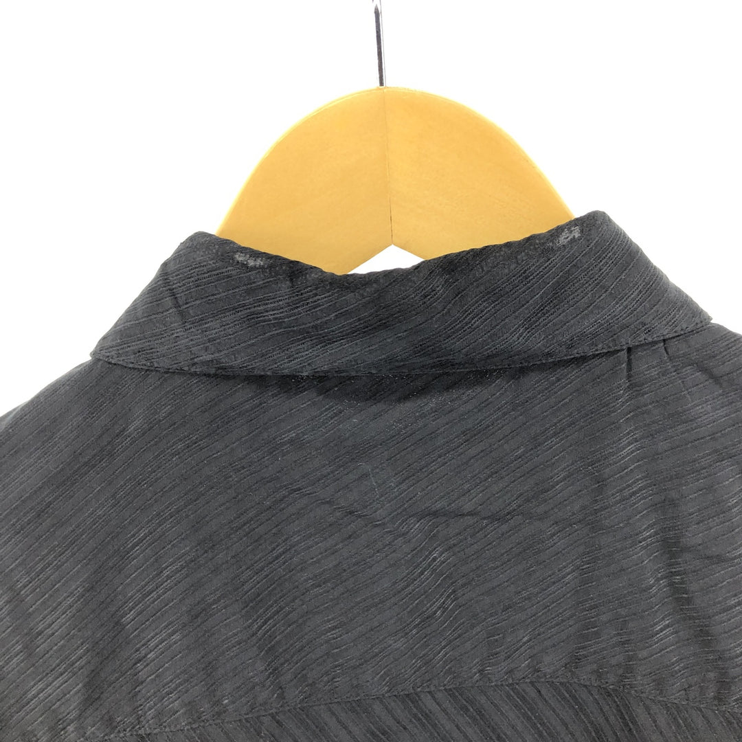Perry Ellis short sleeve silk shirt, box shirt, men's size M silk black type Vintage Second Hand