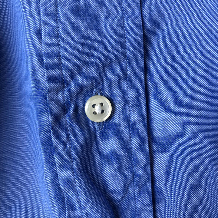 Ralph Lauren YARMOUTH long sleeve button down shirt, men's size L cotton blue type Vintage Second Hand