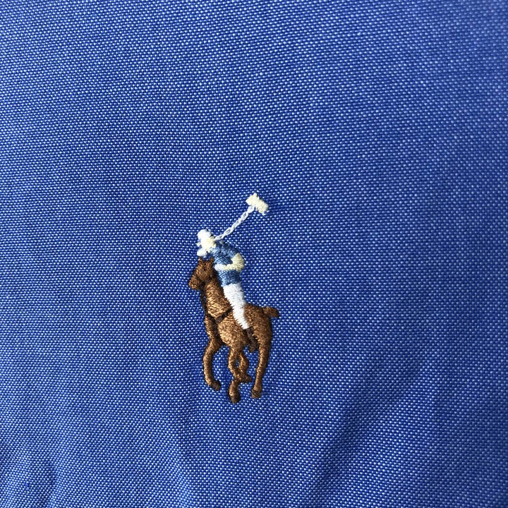 Ralph Lauren YARMOUTH long sleeve button down shirt, men's size L cotton blue type Vintage Second Hand