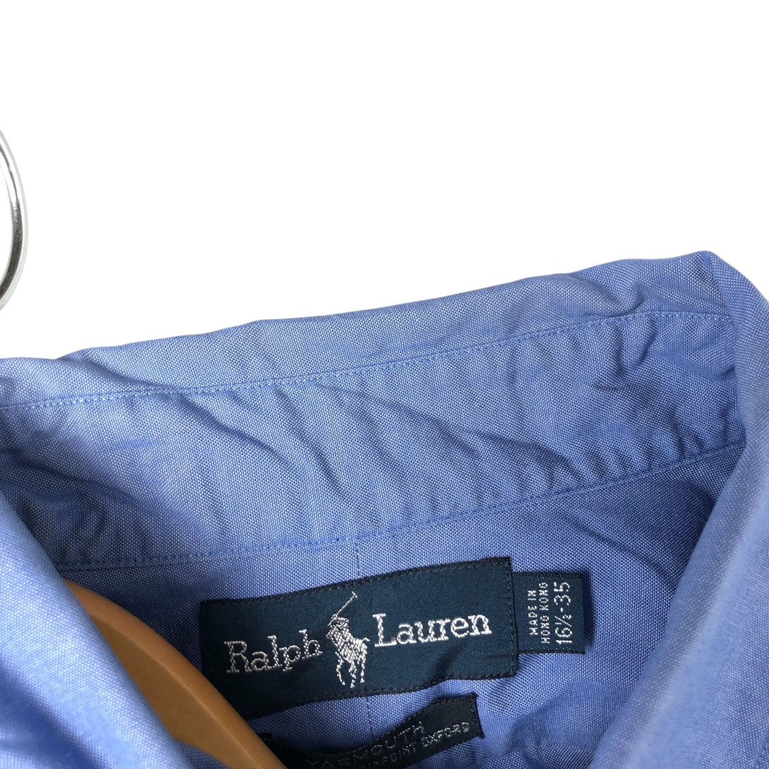 Ralph Lauren YARMOUTH long sleeve button down shirt, men's size L cotton blue type Vintage Second Hand