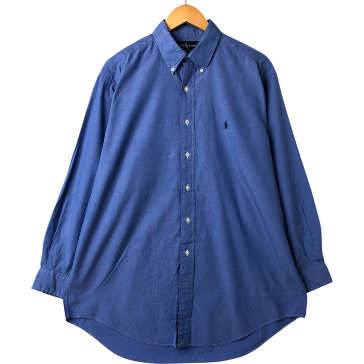 Ralph Lauren Classic Fit Long Sleeve Button Down Shirt, Men's Size L cotton blue type Vintage Second Hand