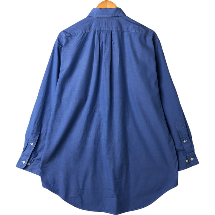Ralph Lauren Classic Fit Long Sleeve Button Down Shirt, Men's Size L cotton blue type Vintage Second Hand