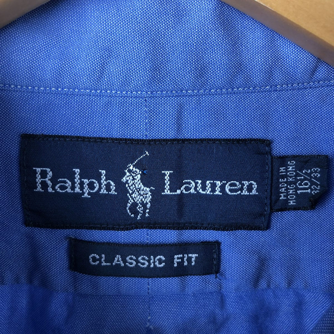 Ralph Lauren Classic Fit Long Sleeve Button Down Shirt, Men's Size L cotton blue type Vintage Second Hand