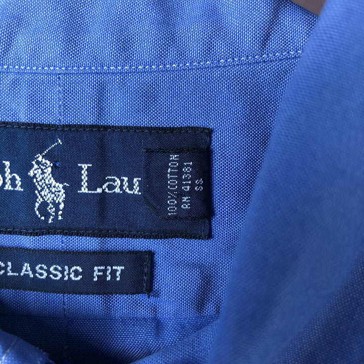 Ralph Lauren Classic Fit Long Sleeve Button Down Shirt, Men's Size L cotton blue type Vintage Second Hand