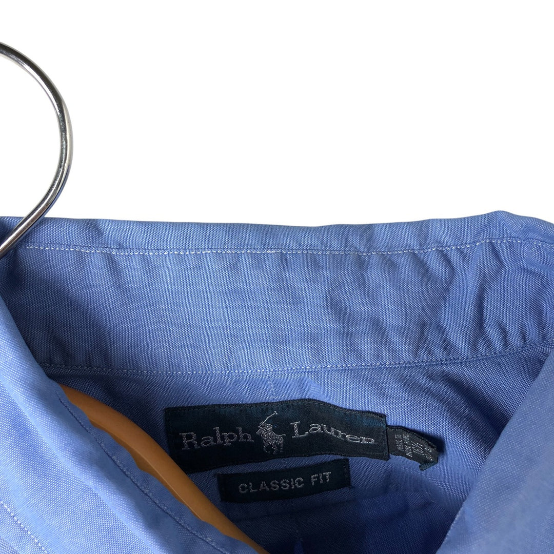 Ralph Lauren Classic Fit Long Sleeve Button Down Shirt, Men's Size L cotton blue type Vintage Second Hand