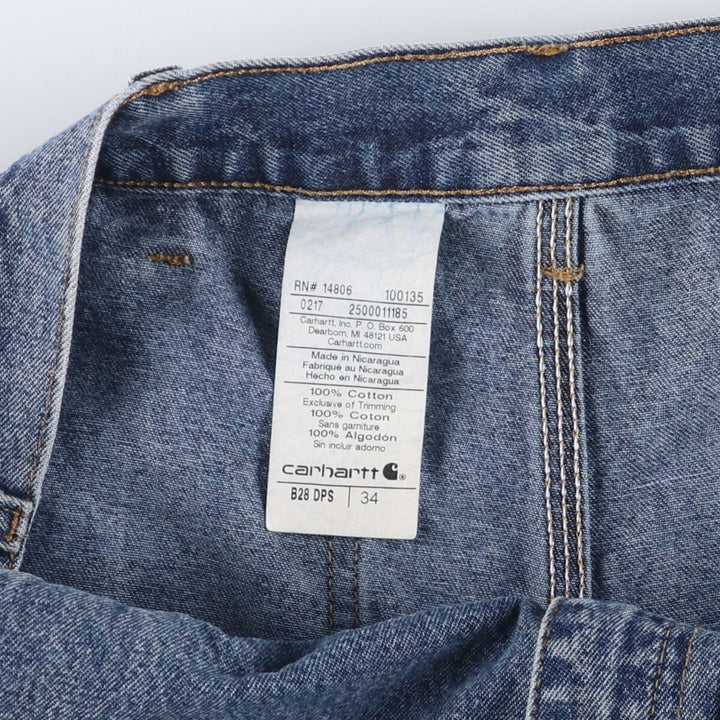 Carhartt Denim Painter Shorts, Shorts, Men's, W34 equivalent cotton blue type Vintage Second Hand