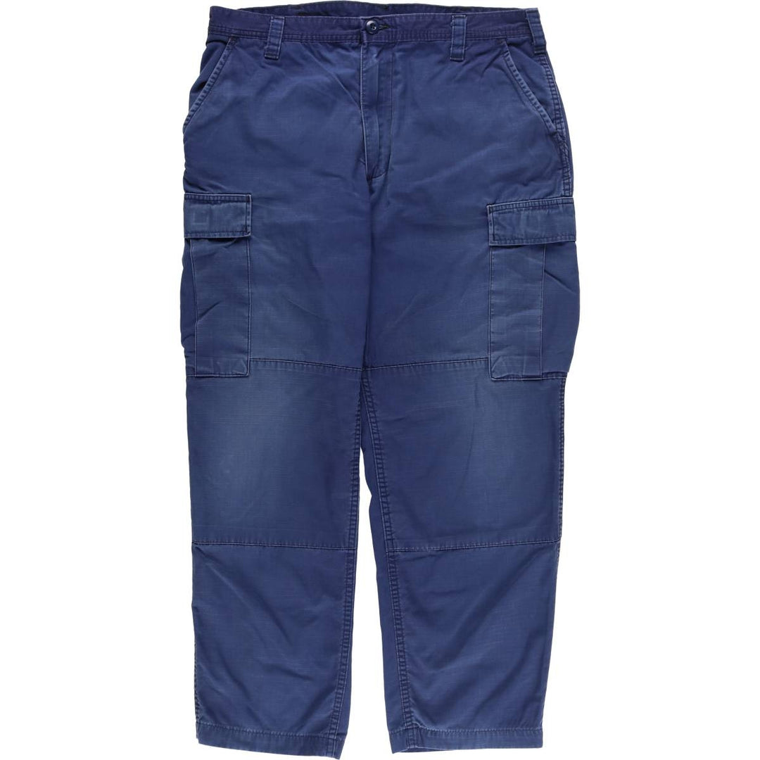 00'S US Military COAST GUARD Coast Guard ODU Operation Military Cargo Pants USA Made LARGE-SHORT Men's W37 equivalent Nylon Navy blue Vintage Second Hand