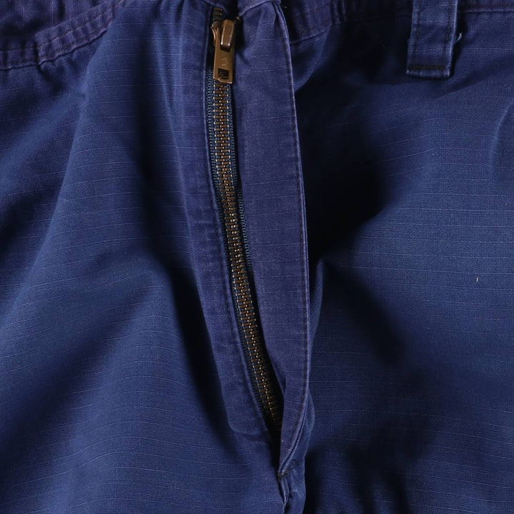 00'S US Military COAST GUARD Coast Guard ODU Operation Military Cargo Pants USA Made LARGE-SHORT Men's W37 equivalent Nylon Navy blue Vintage Second Hand