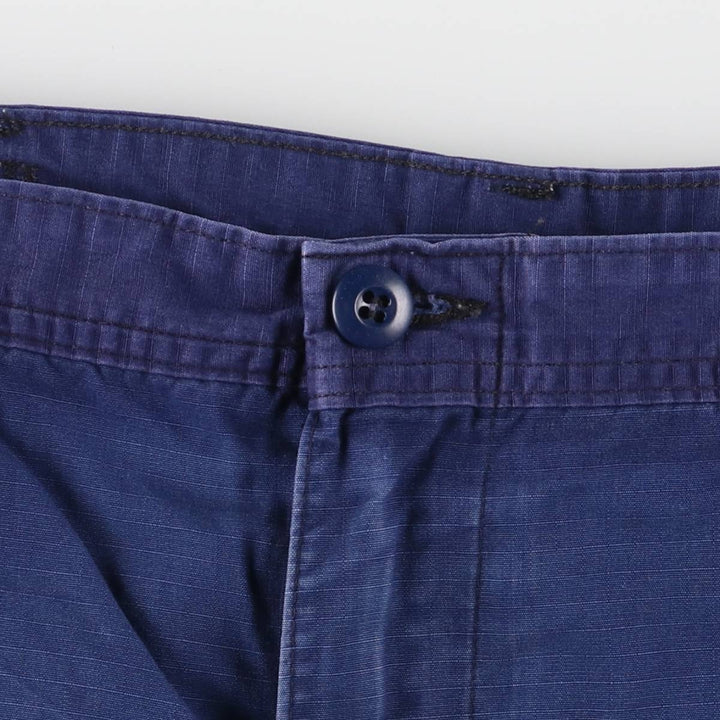 00'S US Military COAST GUARD Coast Guard ODU Operation Military Cargo Pants USA Made LARGE-SHORT Men's W37 equivalent Nylon Navy blue Vintage Second Hand