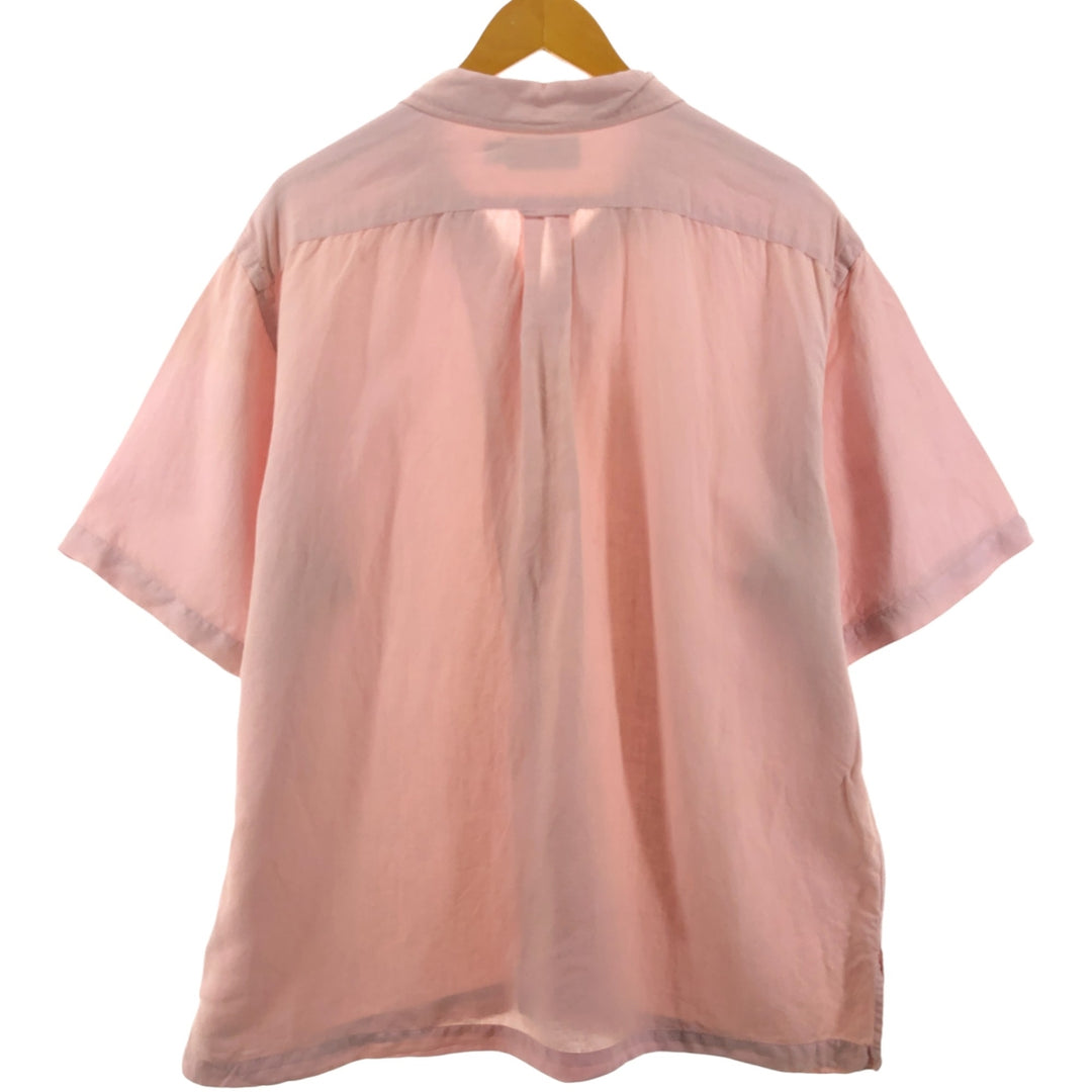 Ralph Lauren POLO by Ralph Lauren short sleeve open collar linen shirt men's XL size linen pink type Vintage Second Hand