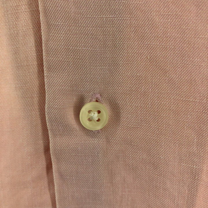 Ralph Lauren POLO by Ralph Lauren short sleeve open collar linen shirt men's XL size linen pink type Vintage Second Hand