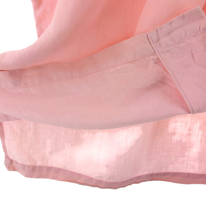 Ralph Lauren POLO by Ralph Lauren short sleeve open collar linen shirt men's XL size linen pink type Vintage Second Hand