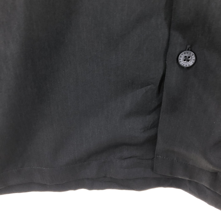 Harley Davidson Skull Pattern Fire Pattern Open Collar Short Sleeve Work Shirt Box Shirt Men's XL polyester black type Vintage Second Hand