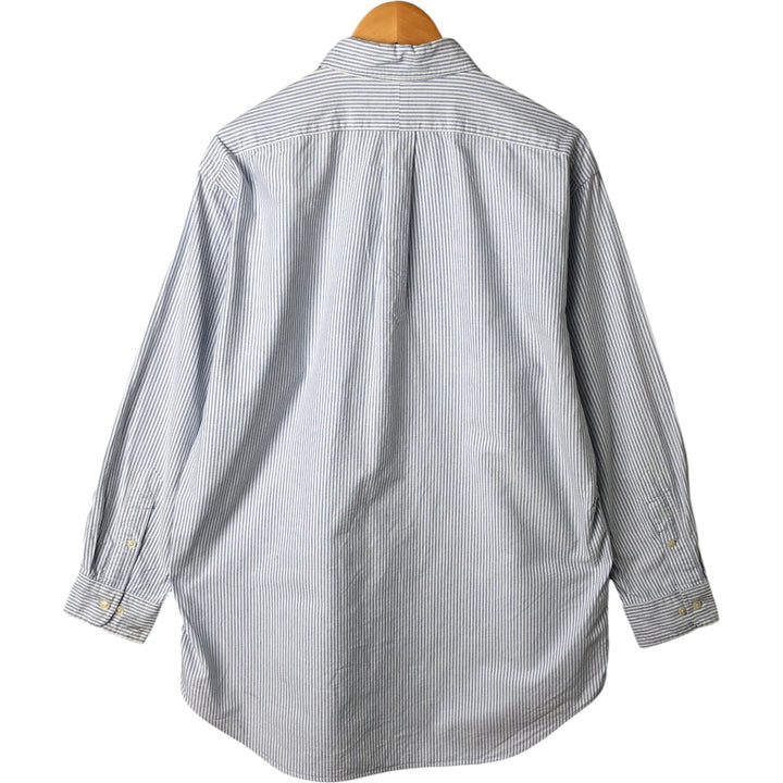 Ralph Lauren YARMOUTH Long Sleeve Button-Down Striped Shirt, Men's Size L cotton white type Vintage Second Hand