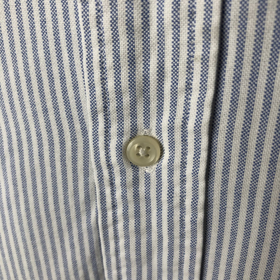 Ralph Lauren YARMOUTH Long Sleeve Button-Down Striped Shirt, Men's Size L cotton white type Vintage Second Hand