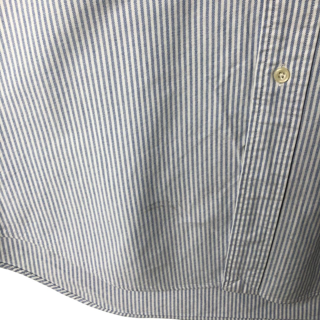 Ralph Lauren YARMOUTH Long Sleeve Button-Down Striped Shirt, Men's Size L cotton white type Vintage Second Hand