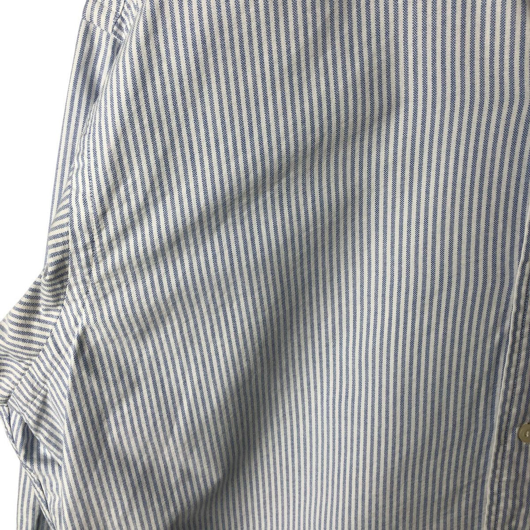 Ralph Lauren YARMOUTH Long Sleeve Button-Down Striped Shirt, Men's Size L cotton white type Vintage Second Hand