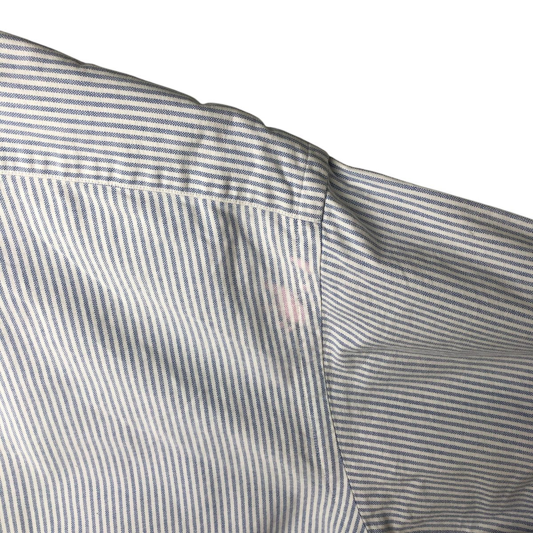Ralph Lauren YARMOUTH Long Sleeve Button-Down Striped Shirt, Men's Size L cotton white type Vintage Second Hand