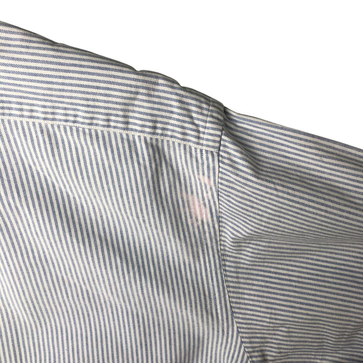 Ralph Lauren YARMOUTH Long Sleeve Button-Down Striped Shirt, Men's Size L cotton white type Vintage Second Hand
