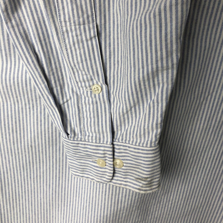Ralph Lauren YARMOUTH Long Sleeve Button-Down Striped Shirt, Men's Size L cotton white type Vintage Second Hand