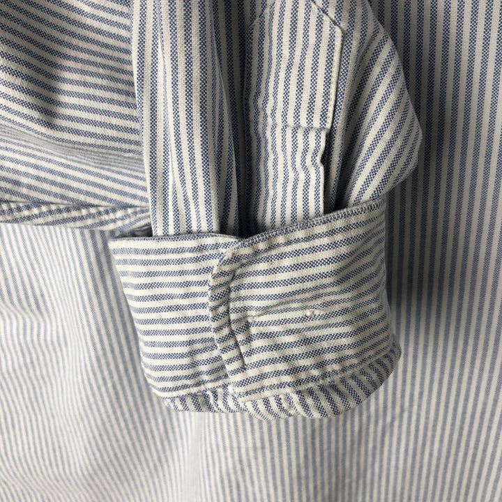 Ralph Lauren YARMOUTH Long Sleeve Button-Down Striped Shirt, Men's Size L cotton white type Vintage Second Hand