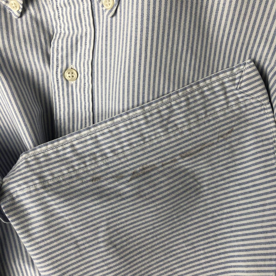 Ralph Lauren YARMOUTH Long Sleeve Button-Down Striped Shirt, Men's Size L cotton white type Vintage Second Hand