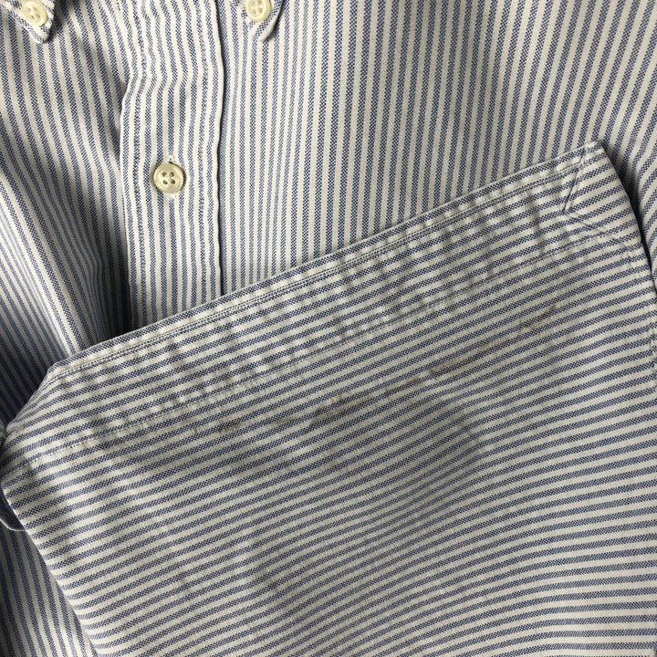 Ralph Lauren YARMOUTH Long Sleeve Button-Down Striped Shirt, Men's Size L cotton white type Vintage Second Hand