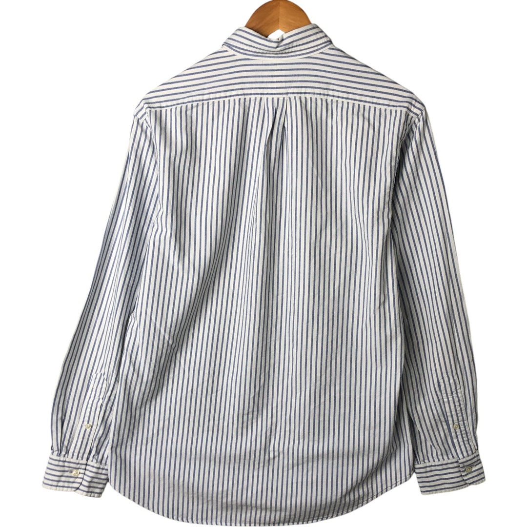 Ralph Lauren CUSTOM FIT long sleeve button down striped shirt men's size L cotton white type Vintage Second Hand