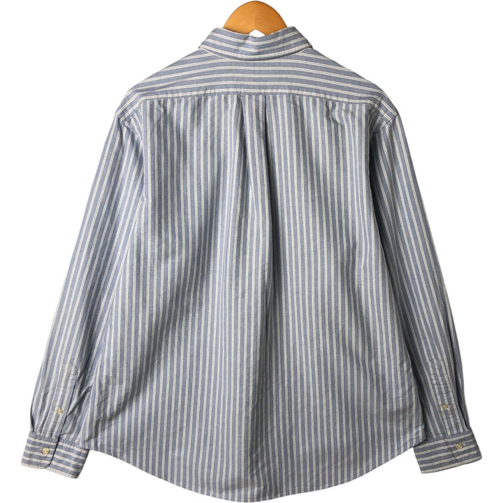 Ralph Lauren CUSTOM FIT long sleeve button down striped shirt men's XL size cotton Blue type light blue Vintage Second Hand