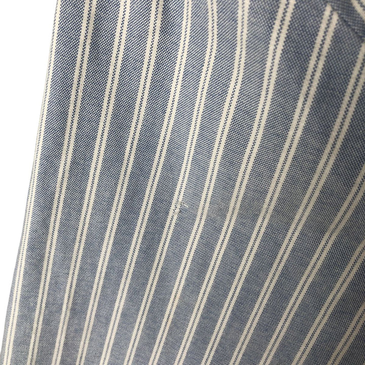Ralph Lauren CUSTOM FIT long sleeve button down striped shirt men's XL size cotton Blue type light blue Vintage Second Hand
