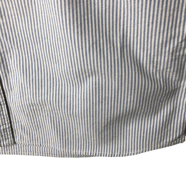 Ralph Lauren long sleeve button down striped shirt, men's size L cotton white type Vintage Second Hand