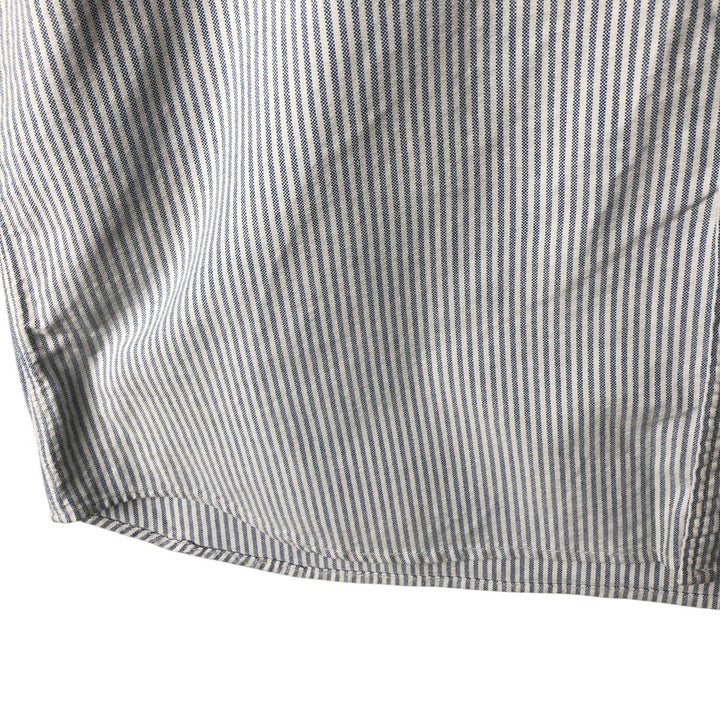 Ralph Lauren long sleeve button down striped shirt, men's size L cotton white type Vintage Second Hand
