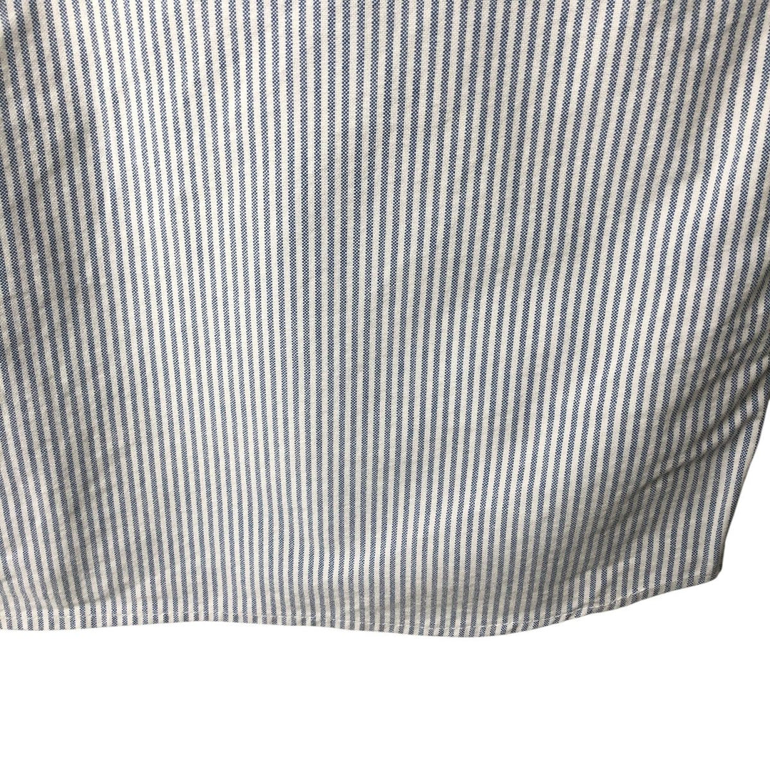 Ralph Lauren long sleeve button down striped shirt, men's size L cotton white type Vintage Second Hand