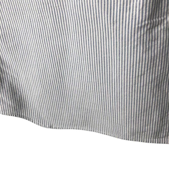 Ralph Lauren long sleeve button down striped shirt, men's size L cotton white type Vintage Second Hand