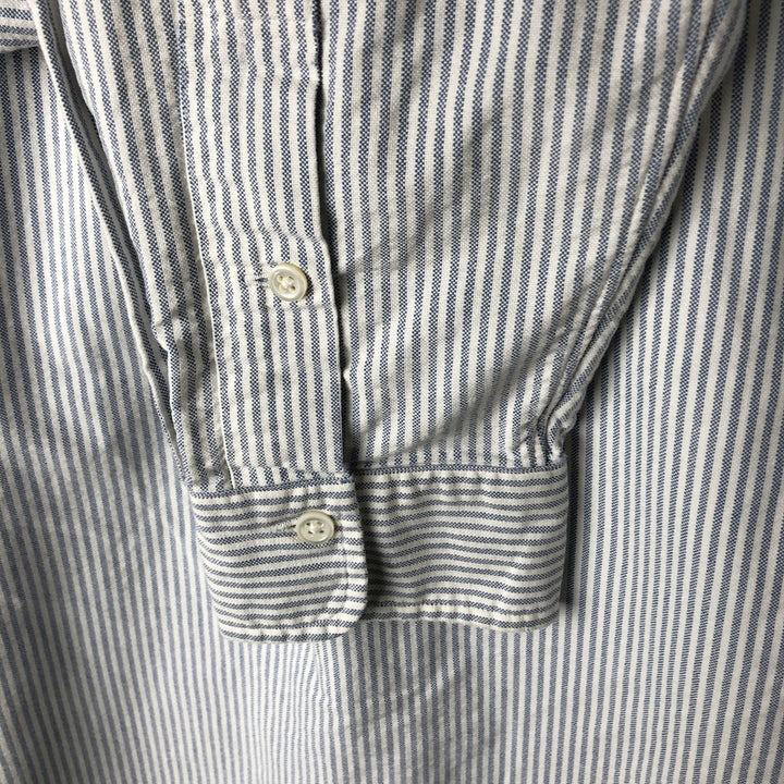 Ralph Lauren long sleeve button down striped shirt, men's size L cotton white type Vintage Second Hand