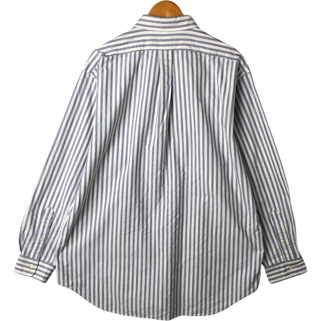 Ralph Lauren YARMOUTH Long Sleeve Button-Down Striped Shirt, Men's XL cotton white type Vintage Second Hand