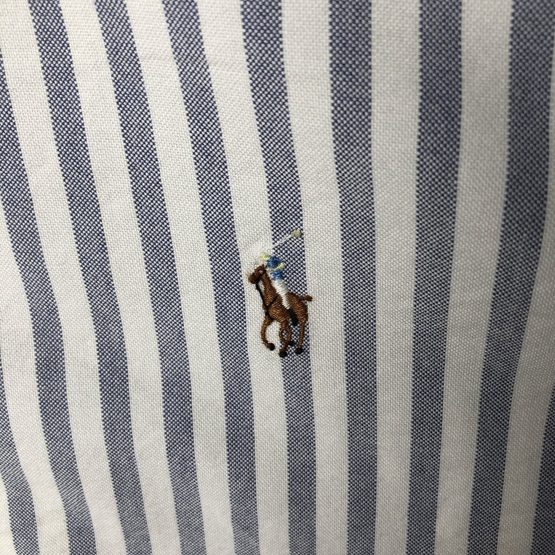 Ralph Lauren YARMOUTH Long Sleeve Button-Down Striped Shirt, Men's XL cotton white type Vintage Second Hand
