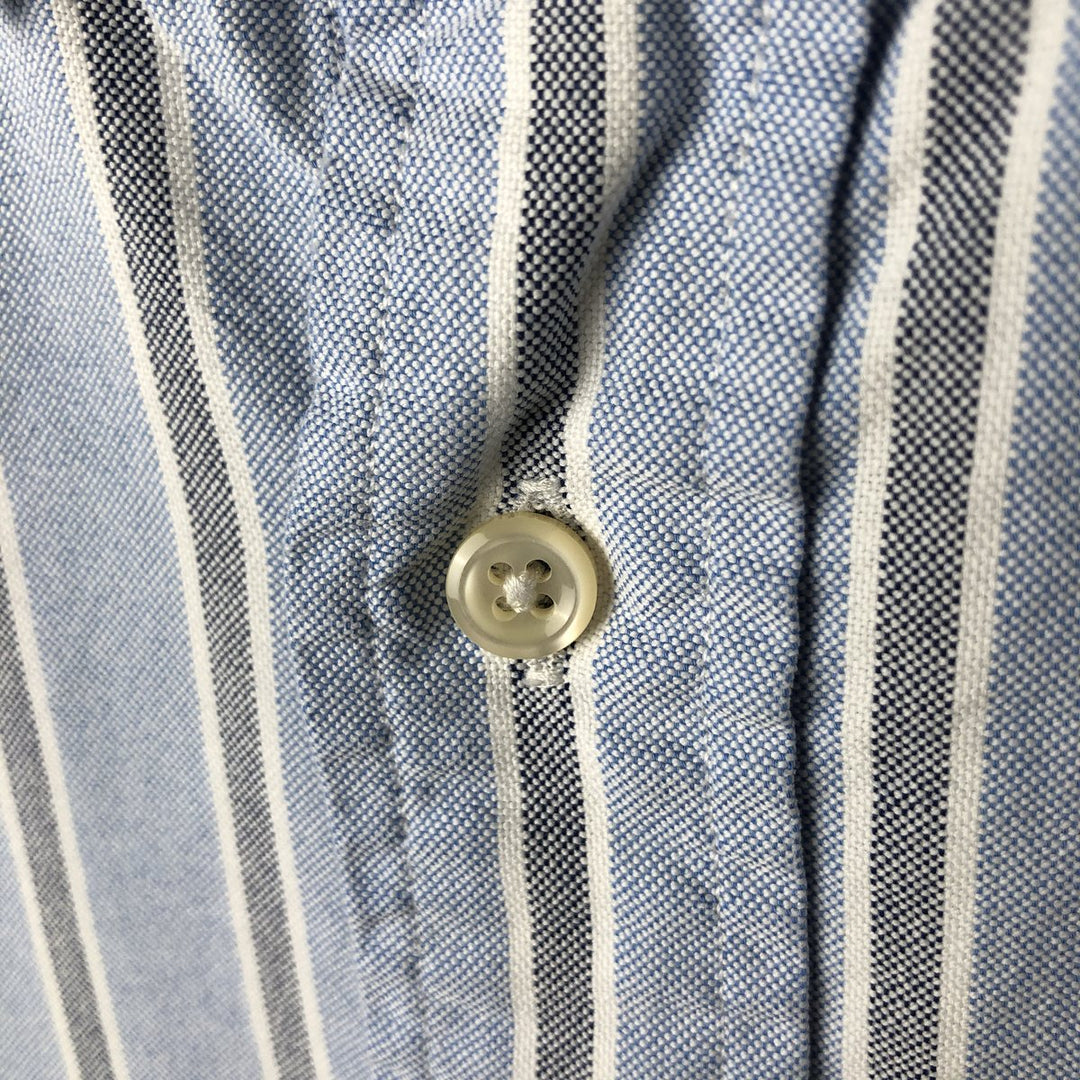 Ralph Lauren YARMOUTH Long Sleeve Button-Down Striped Shirt, Men's Size L cotton Blue type light blue Vintage Second Hand
