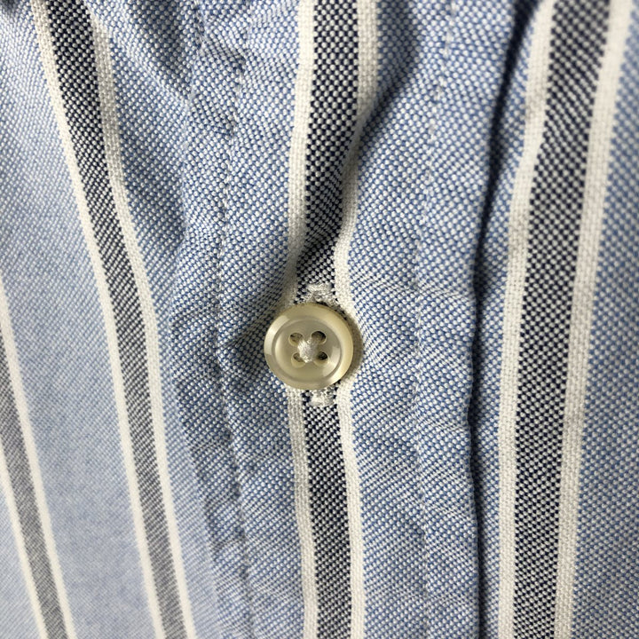 Ralph Lauren YARMOUTH Long Sleeve Button-Down Striped Shirt, Men's Size L cotton Blue type light blue Vintage Second Hand