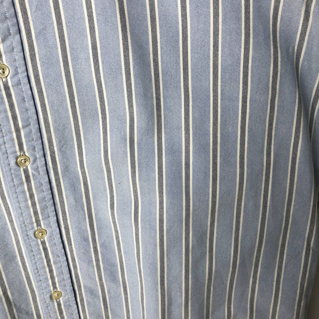 Ralph Lauren YARMOUTH Long Sleeve Button-Down Striped Shirt, Men's Size L cotton Blue type light blue Vintage Second Hand