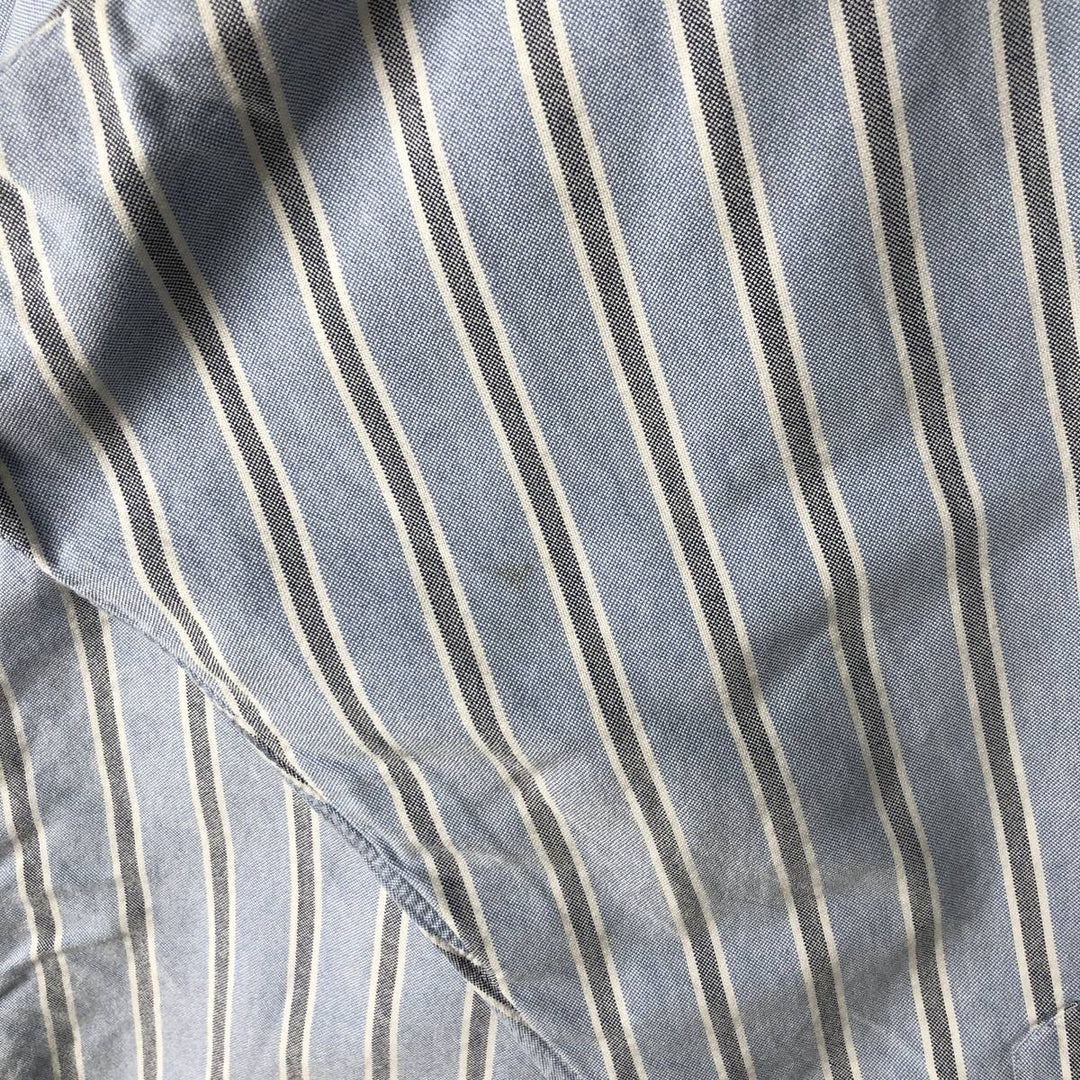 Ralph Lauren YARMOUTH Long Sleeve Button-Down Striped Shirt, Men's Size L cotton Blue type light blue Vintage Second Hand