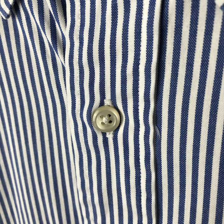 Ralph Lauren YARMOUTH Long Sleeve Button-Down Striped Shirt, Men's Size L cotton blue type Vintage Second Hand