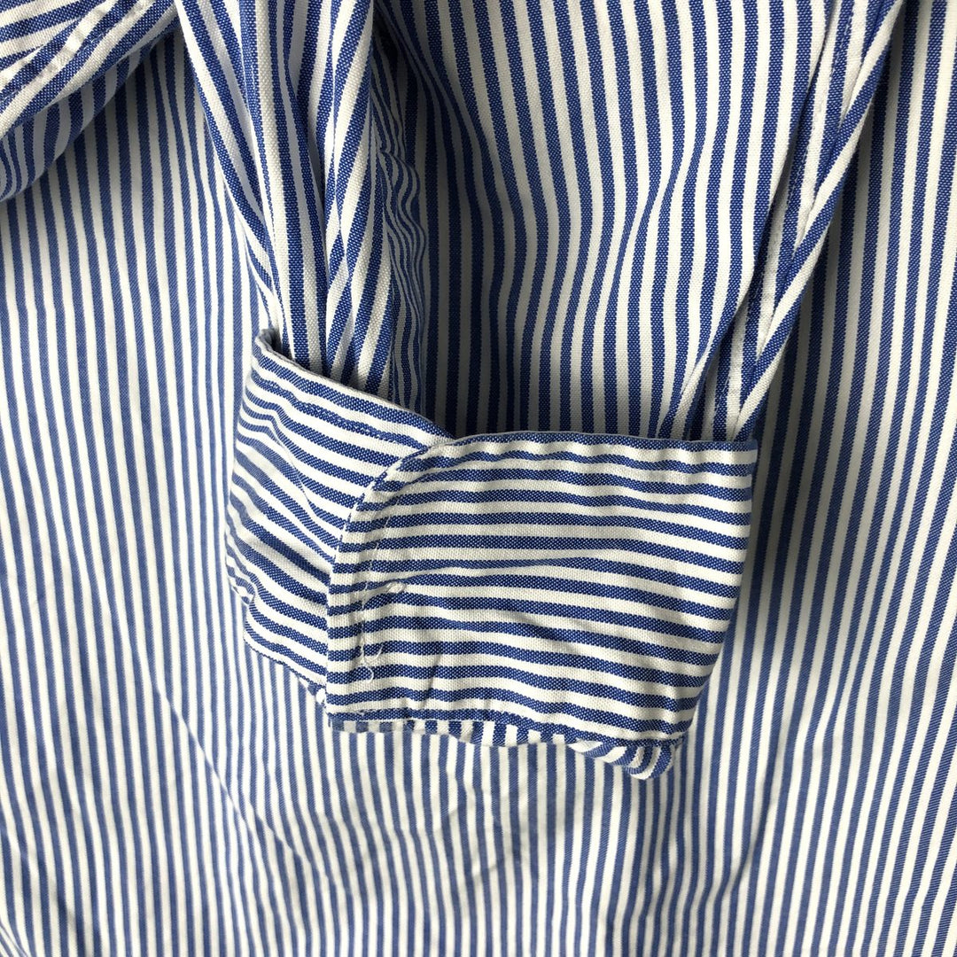 Ralph Lauren YARMOUTH Long Sleeve Button-Down Striped Shirt, Men's Size L cotton blue type Vintage Second Hand