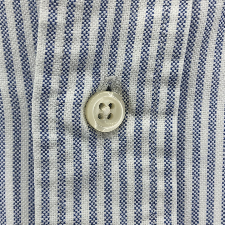Ralph Lauren YARMOUTH Long Sleeve Button-Down Striped Shirt, Men's XL cotton white type Vintage Second Hand