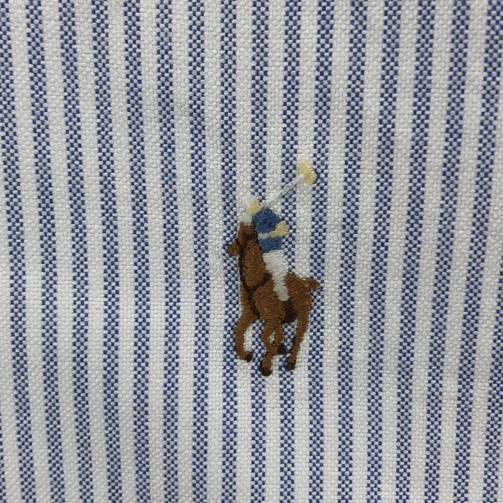 Ralph Lauren YARMOUTH Long Sleeve Button-Down Striped Shirt, Men's XL cotton white type Vintage Second Hand