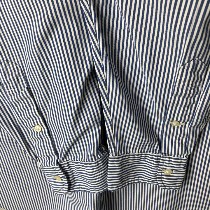 Ralph Lauren YARMOUTH Long Sleeve Button-Down Striped Shirt, Men's XL cotton white type Vintage Second Hand
