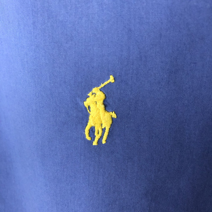 Ralph Lauren CUSTOM FIT long sleeve button down shirt, men's size L cotton Blue type light blue Vintage Second Hand