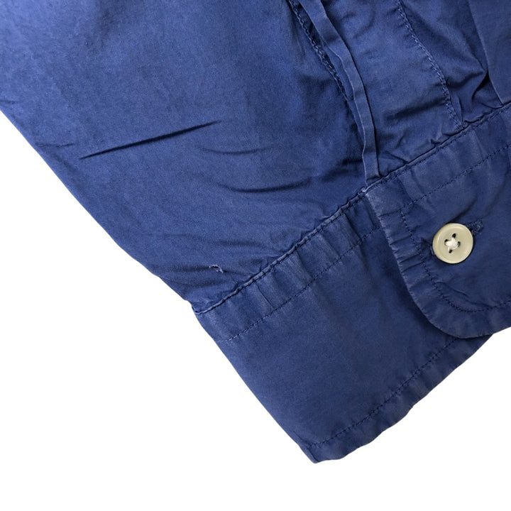 Ralph Lauren CUSTOM FIT long sleeve button down shirt, men's size L cotton Blue type light blue Vintage Second Hand