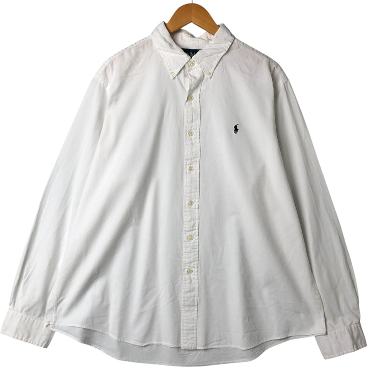 Ralph Lauren Custom Fit Long Sleeve Button Down Shirt Men's XXL cotton white type Vintage Second Hand