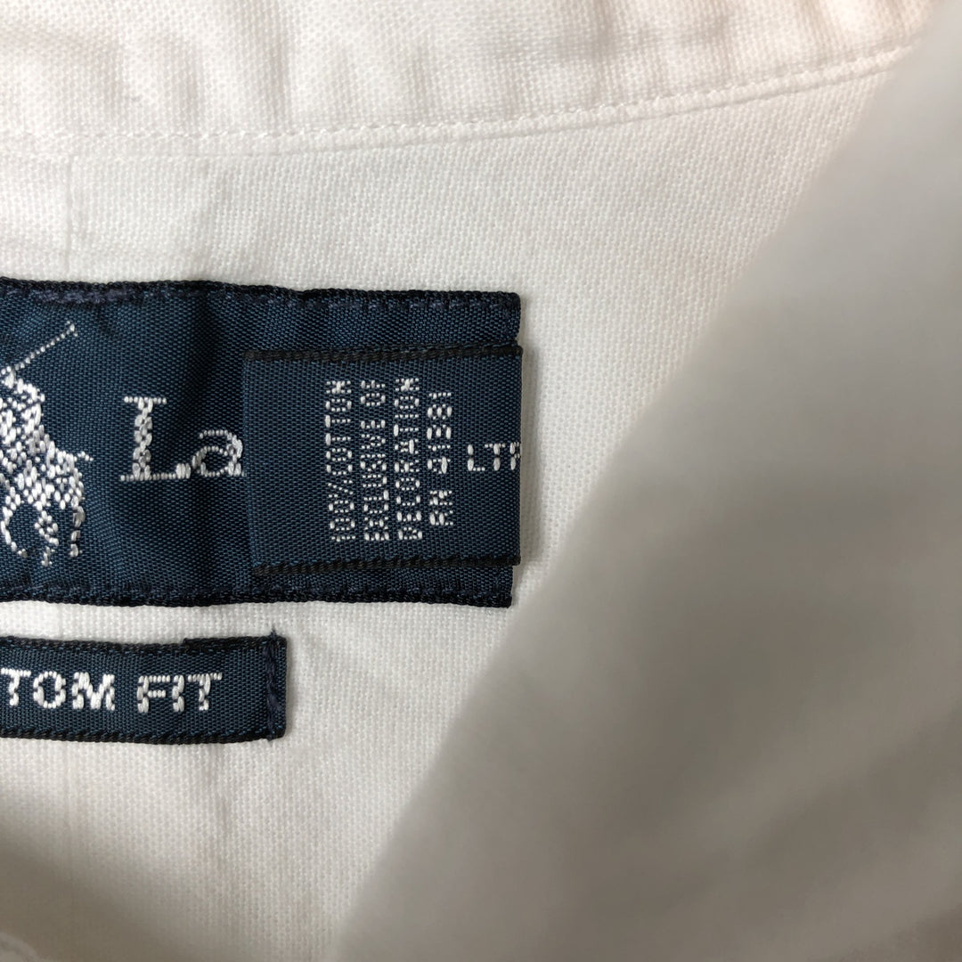Ralph Lauren Custom Fit Long Sleeve Button Down Shirt Men's XXL cotton white type Vintage Second Hand